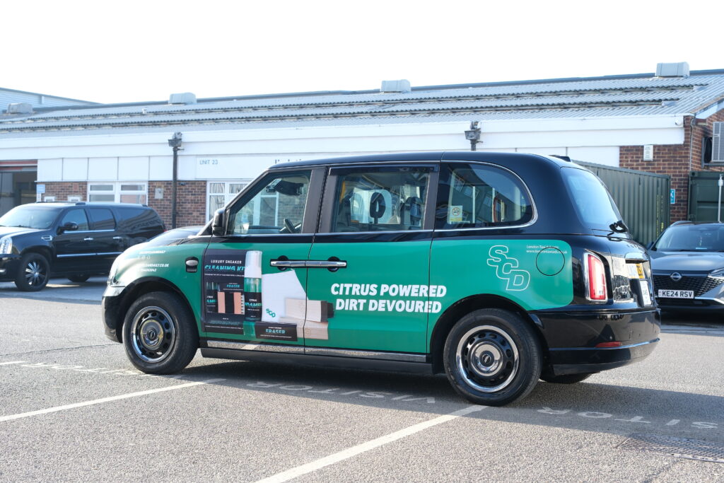 The Stay and Clean Daily Taxi in the London taxi advertising campaign