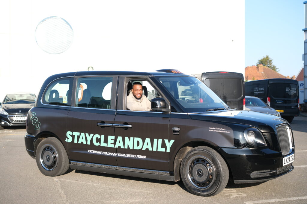 London taxi ads with The Stay and Clean Daily Taxi in the London taxi advertising campaign