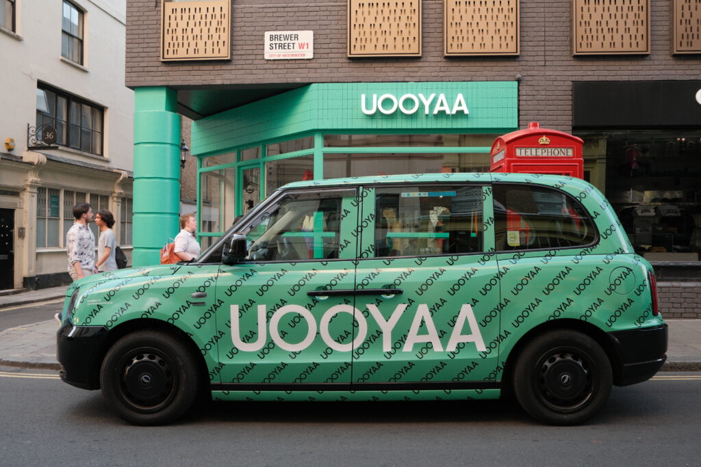 UOOYA taxi advertising london campaign on london black cabs