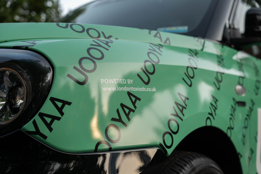 Uooyaa taxi advertising campaign by london taxi adverts